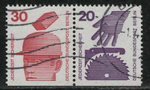 Germany Berlin Scott # 9N320, 9N318, used, se-tenant, Mi # W60