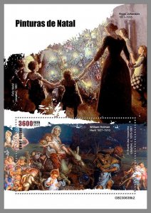 GUINEA-BISSAU 2023 MNH IMPERF. Christmas Paintings S/S #639b2