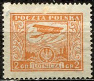 Poland; 1925: Sc. # C2: */MH Single Stamp