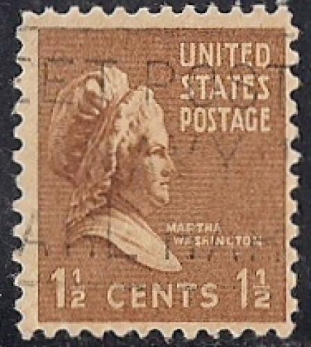 805 1 1/2 cent LOGO CANCEL Martha Washington Stamp used F