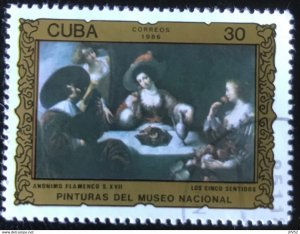 CUBA Sc# 2912  MUSEUM PAINTINGS  30c  1986  used cto