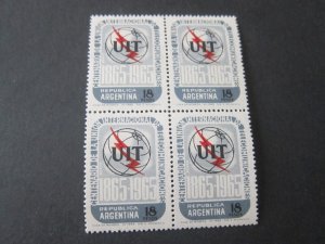 Argentina 1965 Sc C97 BLK(4) set MNH