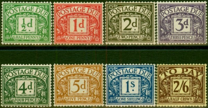 GB 1936-37 Postage Due Set of 8 SGD19-D26 Fine & Fresh LMM