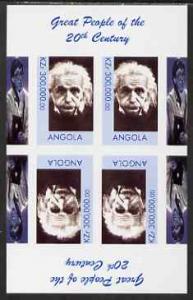 Angola 1999 Great People of the 20th Century - Albert Ein...