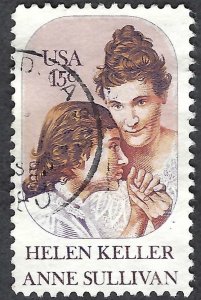 United States #1824 15¢ Helen Keller/Anne Sullivan (1980). Used.