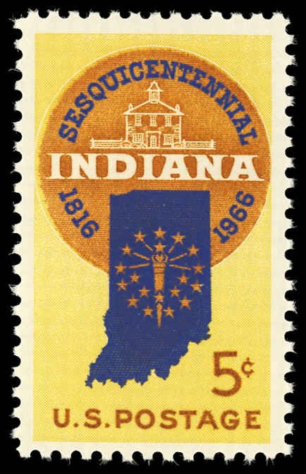 US Sc 1004 VF/MNH  - 1966 5¢ Indiana Sesquicentennial - FRESH!