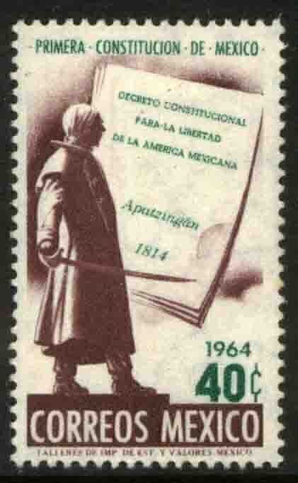 MEXICO 962, 150th Anniv. of  the First Mexican Constitution. MINT, NH. F-VF.