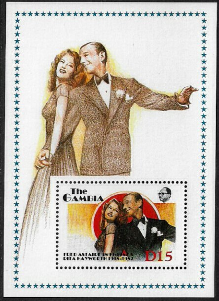 Gambia #777 MNH S/Sheet - Astaire - Hayworth