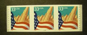 Scott 3281, 33 cent Flag o/City, PNC3 #1111A MNH, NICE