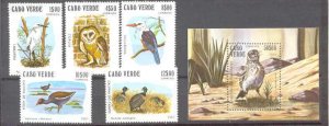 Cape Verde 436-41 MNH Birds SCV20.85