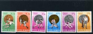ROMANIA 1972 Sc#2381-2386 SUMMER OLYMPIC GAMES MUNICH SET OF 6 STAMPS  MNH 