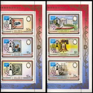 Belize 835-836, MNH, Stockholmia '86 Overprints