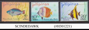 PHILIPPINES - 1972 FISH - 3V - MINT NH