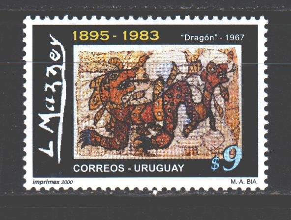 Uruguay. 2001. 2590. paintings painting. MNH.