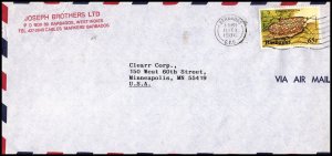 Barbados to Minneapolis,MN 1986 Airmail Cover