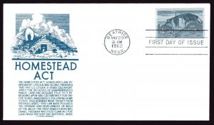 1198 4c Homestead Act  FDC Anderson light blue cachet May 20, 1962