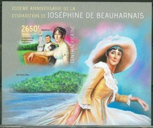 CENTRAL AFRICA 2014  200th MEMORIAL OF JOSEPHINE BEAUHARNAIS NAPOLEON  S/S  IMPF