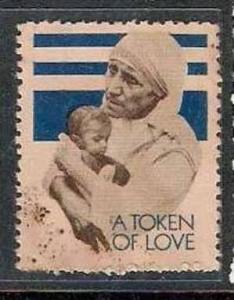 India Fiscal Cinderella Noble Prize Winner Mother Teresa & Child Token Of Lo...