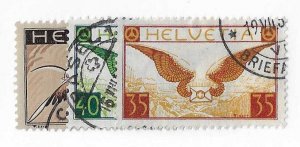 Switzerland Sc #C13-C15  set of  3  airmails used VF