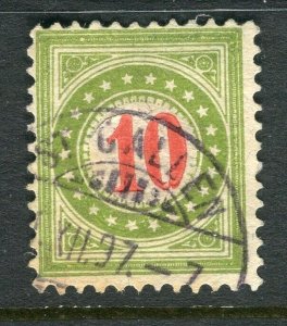 SWITZERLAND; 1883-1900s early classic Postage Due issue fine used 10c. value