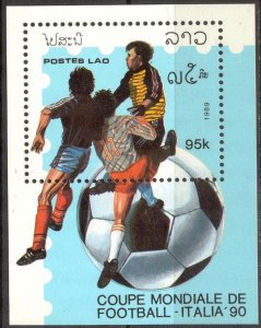 Laos 1989 Football Soccer world Cup Italia -1990 S/S MNH