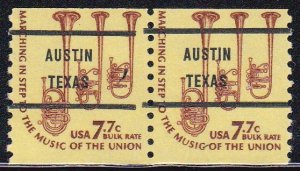 Precancel - Austin, TX PSS 1614-71 Coil Gap Pair - MNH