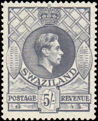 Swaziland #36, Incomplete Set, 1938, Hinged