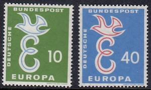 Europa,  Germany #790-791, MNH, CV$ 3.35