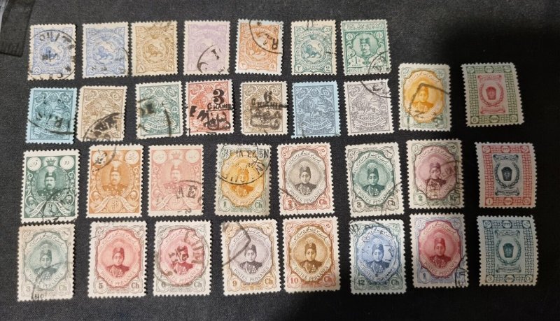 Middle East E-ran Stamps 1800s' - 1900s' Old Lot. #601