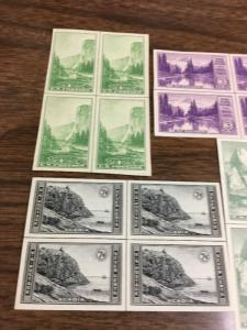 756-65 Farley Center Line Blocks. Superb Mint NH Catalogues $175.