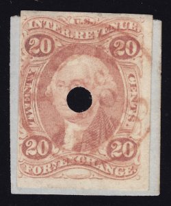 US Scott R41a Foreign Exchange Revenue 20 cents Used Punch Cancel Lot AUR0017