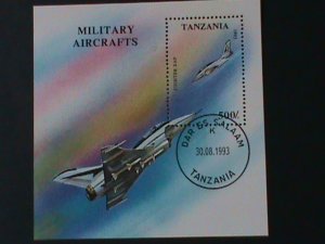 ​TANZANIA-1994-SC#1167  FIGHTER EAP-MILITARY AIRCRAFT CTO S/S-VF FANCY CANCEL