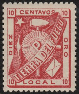 ✔️ ARGENTINA TIERRA DEL FUEGO 1891 - LOCAL POPPER - MI.1 ** MNH  €120 [ST]