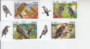 2019 Angola Barbets Birds (4) (Scott NA) MNH