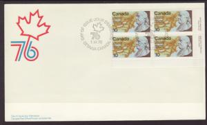 Canada Ben Franklin 1976 P/B Canada Post U/A FDC BIN