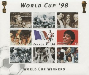 Grenada 1997 - World Cup Maradona Football - Sheet of 8 Stamps Scott #1951 MNH