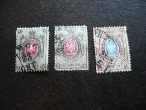 Stamps - Russia - Scott# 27-29 - Used Part Set of 3 Stamps
