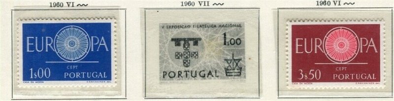 PORTUGAL; 1960 early Europa issue fine Mint MNH unmounted SET