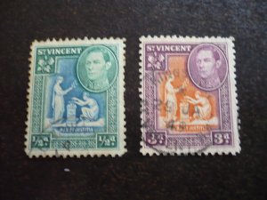 Stamps - St. Vincent - Scott# 141,146 - Used Part Set of 2 Stamps