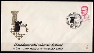 Yugoslavia 1966 IX CHESS SAHOVSKI FESTIVAL Special Cover