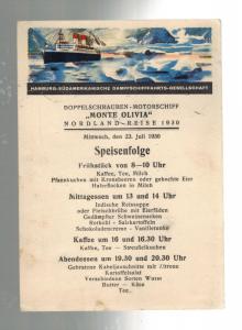 1930 Norway Northpole Cancel Postcard Cover Monte Olivia Ship