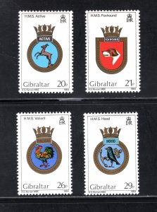 Gibraltar #465-468  VF, Unused, CV $7.10 ..... 2440289