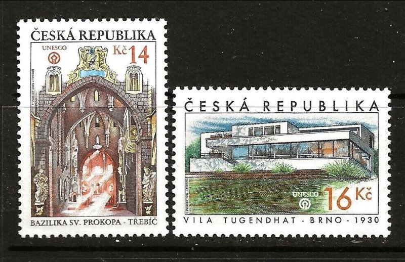 Czech Republic Sc 3267-8 NH SET of 2005 UNESCO