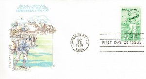 House of Farnam First Day Cover #1933 Bobby Jones Golf Royal Liverpool 1981