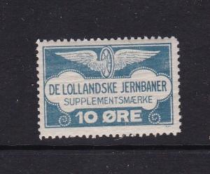 Denmark Railway Stamps De Lollandske Jernbaner Mint Never Hung VGC