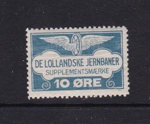 Denmark Railway Stamps De Lollandske Jernbaner Mint Never Hung VGC