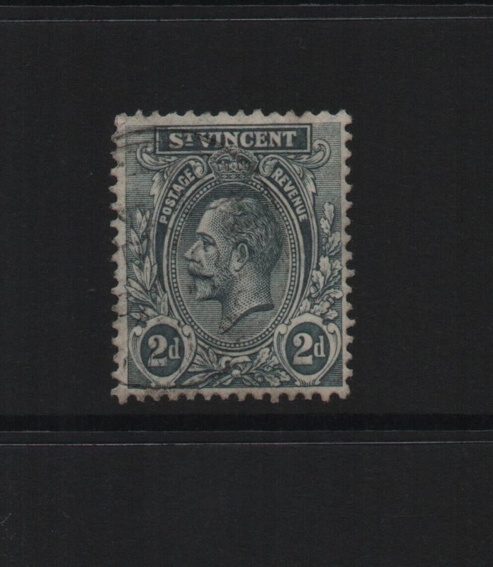 St Vincent 1913 SG110 2d MCA watermark - used