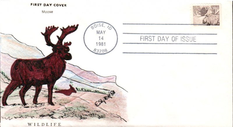 #1887 Moose Slyter FDC