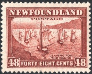 Newfoundland SC#199 48¢ Fishing Fleet (1937) MLH