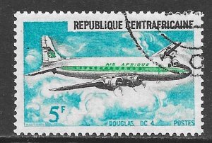 Central African Republic 95: 5f Douglas DC-r, CTO, F-VF